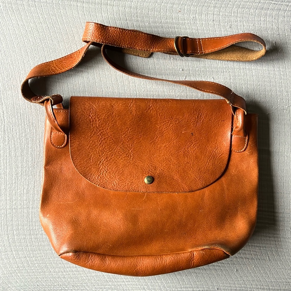 Vintage Handmade Japanese Leather Bag